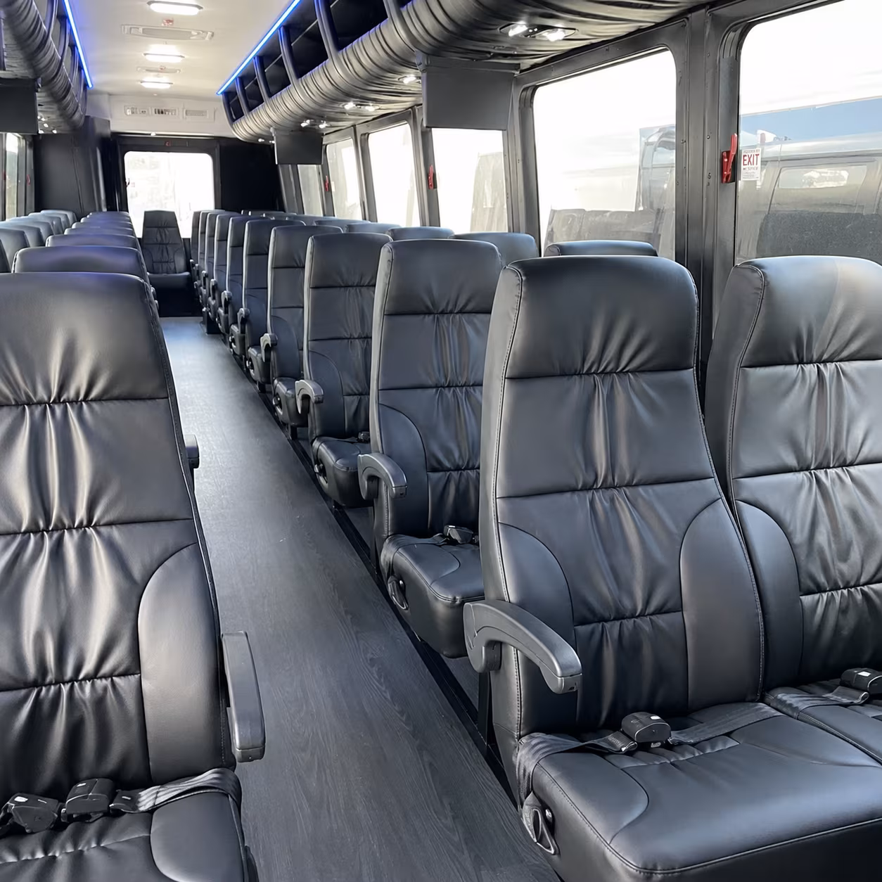 newark 30 passenger minibus interior
