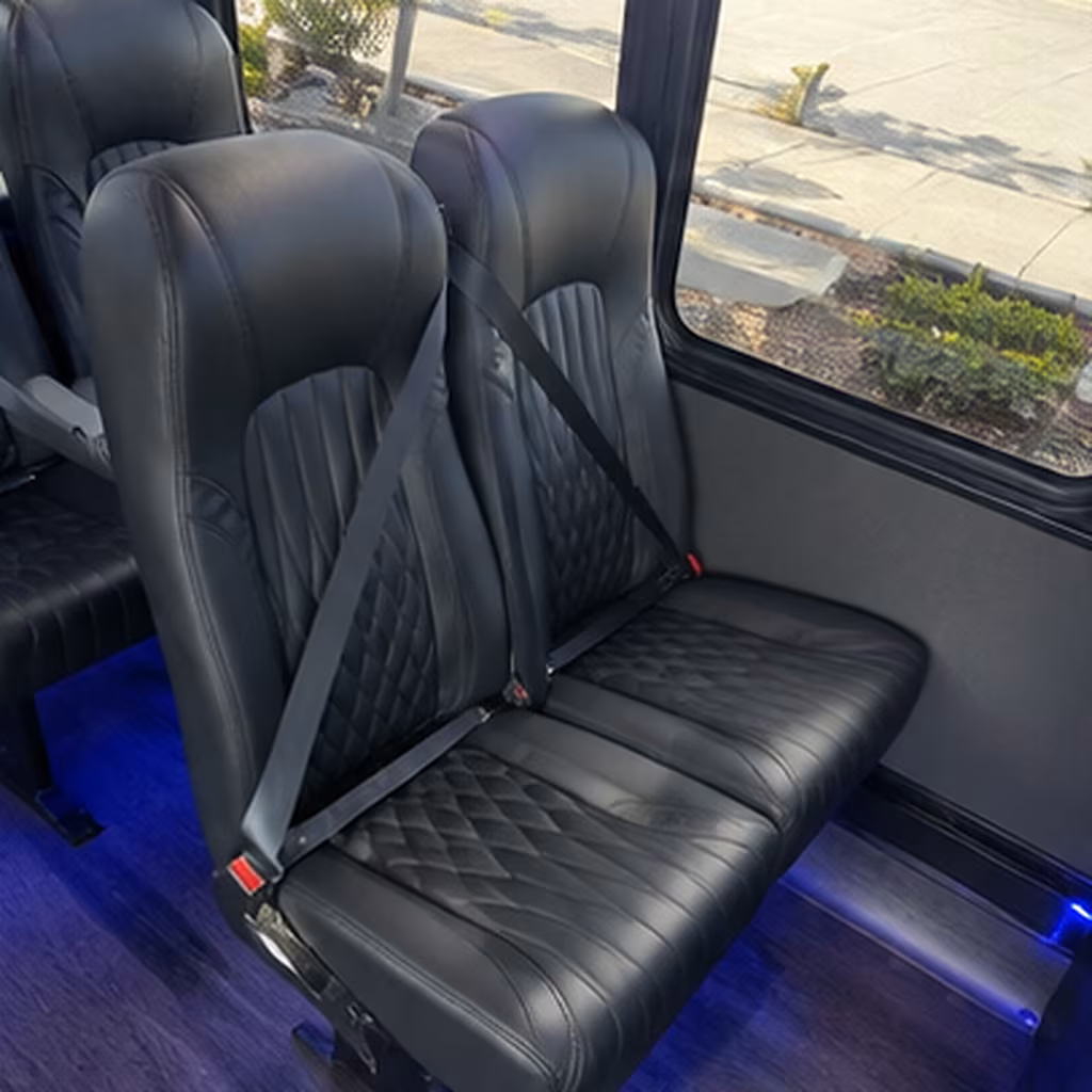 newark 35 passenger minibus interior
