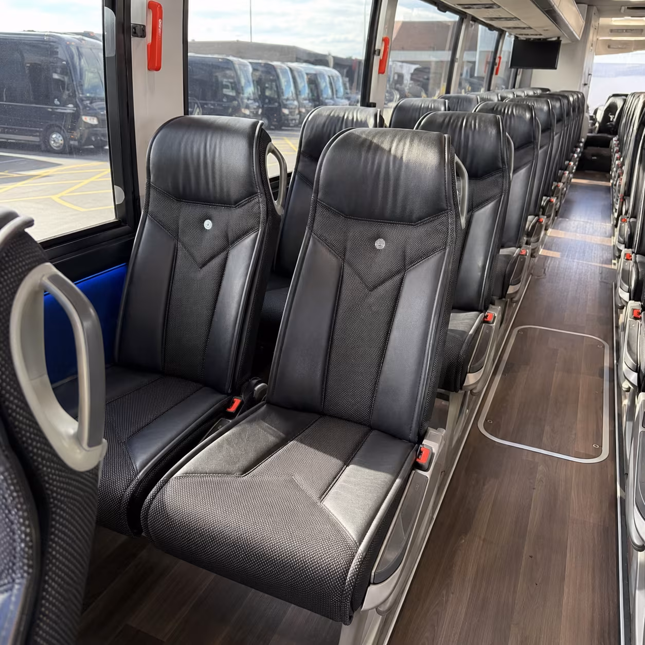 newark 40 passenger charter bus interior