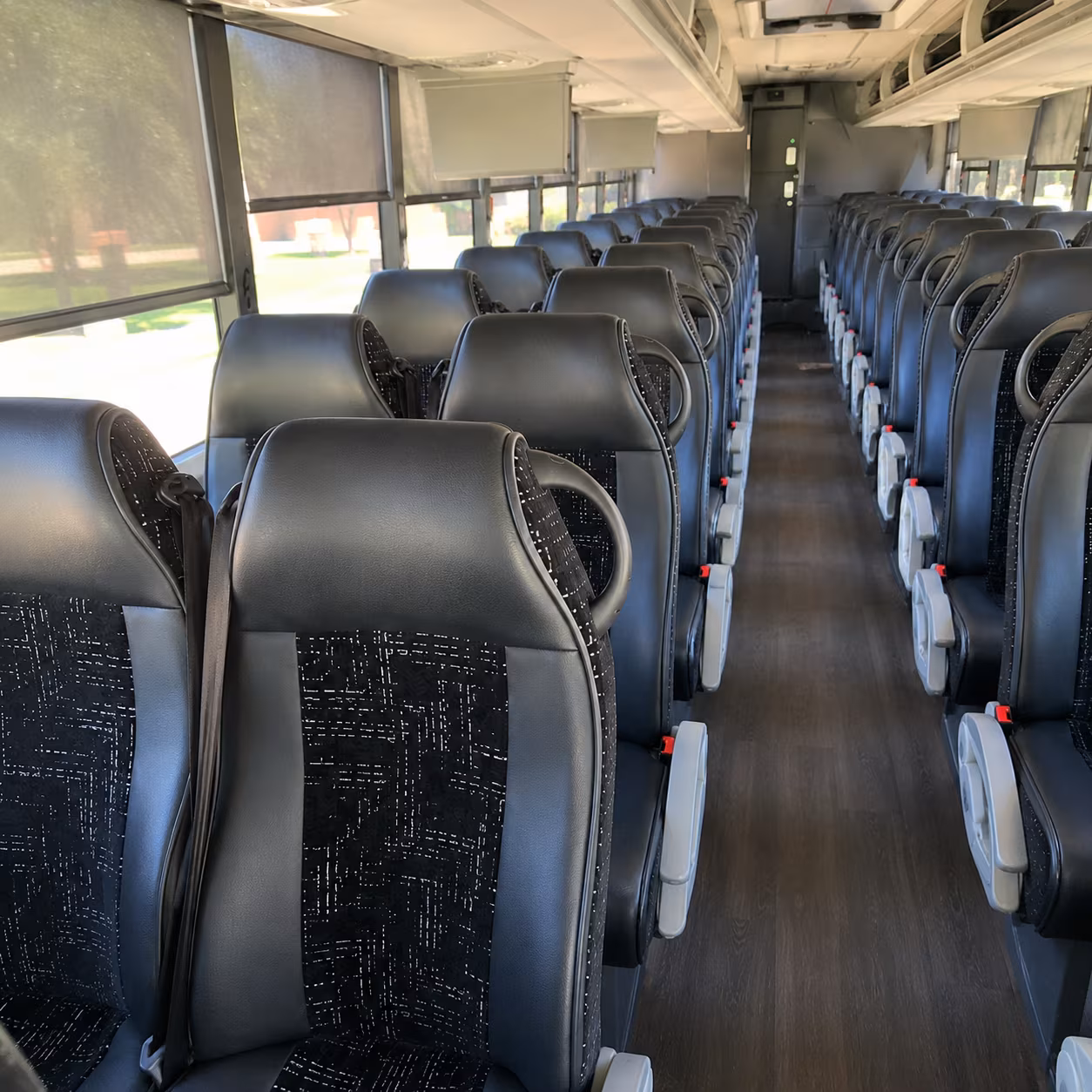 newark charter bus inside